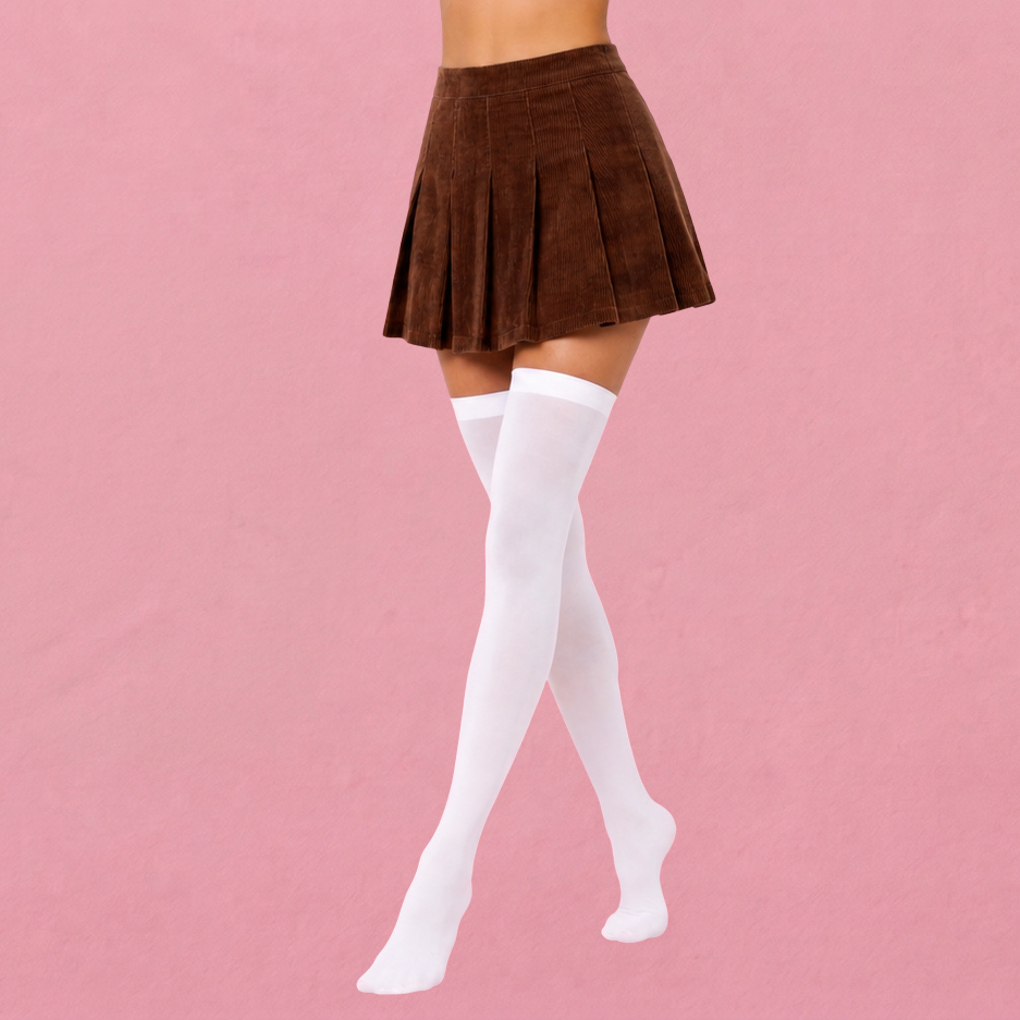 Sexy Black White Soild Color Long Socks Women over Knee Thigh High over the Knee Stockings Lolita Ladies Girls Warm Knee Socks